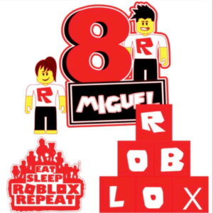 Topo de Bolo Roblox 2 + 4 Arquivos a Sua Escolha
