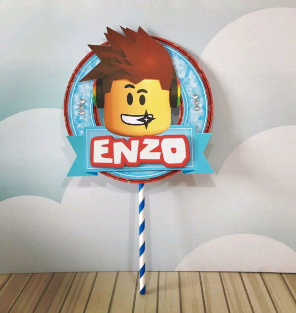 Topo de Bolo ROBLOX 4+4 ARQUIVOS A SUA ESCOLHA