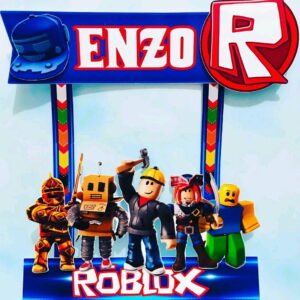 Topo de Bolo Roblox + 4 Arquivos a Sua Escolha