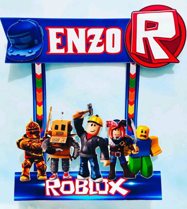 Topo de Bolo Roblox + 4 Arquivos a Sua Escolha