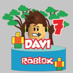 Topo de Bolo Roblox - Arquivo Digital Topper 008