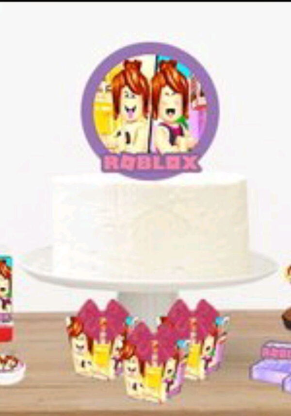 Topo de Bolo ROBLOX Girl +4 ARQUIVOS A SUA ESCOLHA