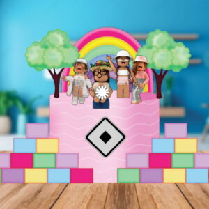 Topo de Bolo Roblox Menina Arquivo de Corte