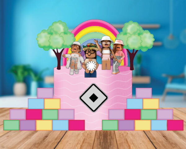 Topo de Bolo Roblox Menina Arquivo de Corte