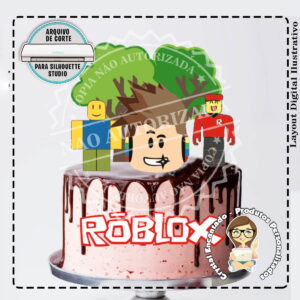 Topo de Bolo Roblox Camadas - Ref 2534 Arquivo Digital