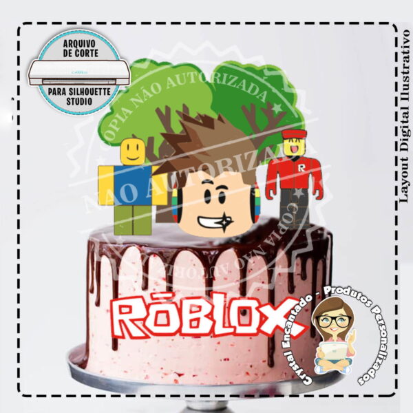 Topo de Bolo Roblox Camadas - Ref 2534 Arquivo Digital