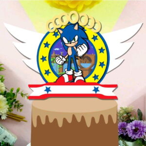 Topo de Bolo Shaker Sonic+ 4 Arquivos a Sua Escolha