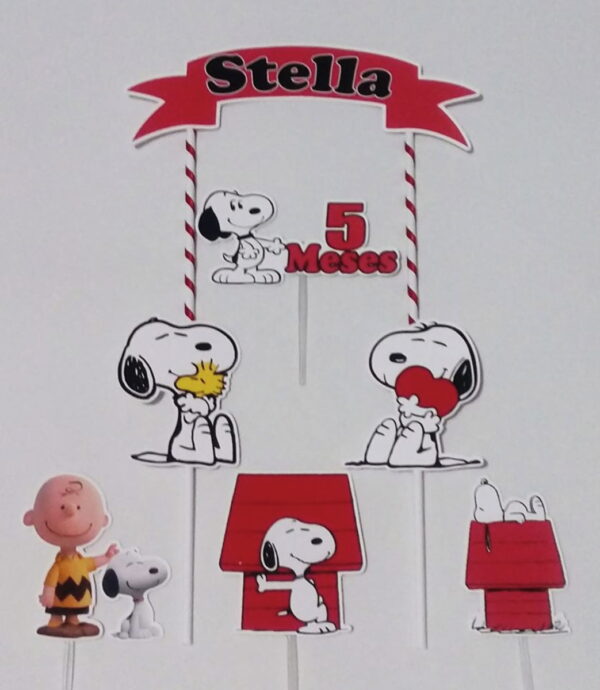 Topo de Bolo Snoopy