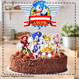 TOPO DE BOLO SONIC 00- ARQUIVO DIGITAL