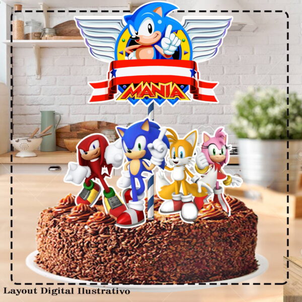 TOPO DE BOLO SONIC 00- ARQUIVO DIGITAL