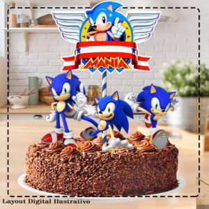 TOPO DE BOLO SONIC 01- ARQUIVO DIGITAL