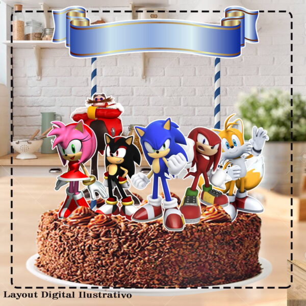 TOPO DE BOLO SONIC 02- ARQUIVO DIGITAL