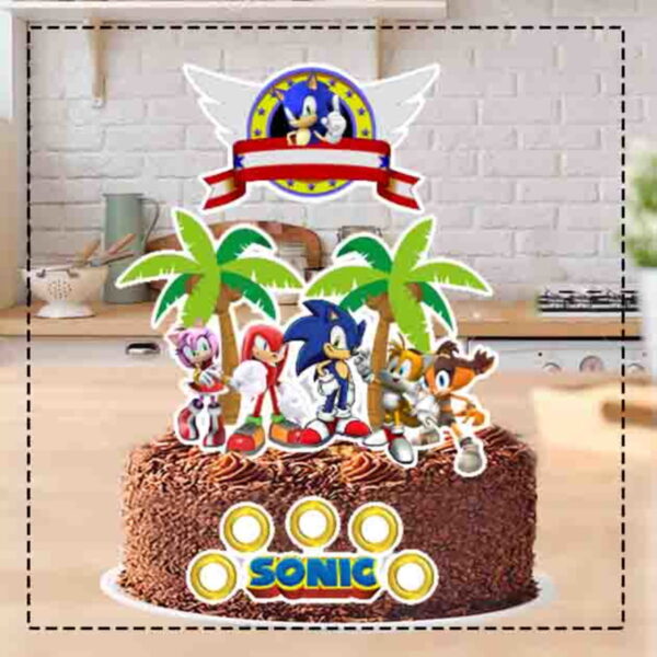 Topo De Bolo Sonic 07- Arquivo Digital