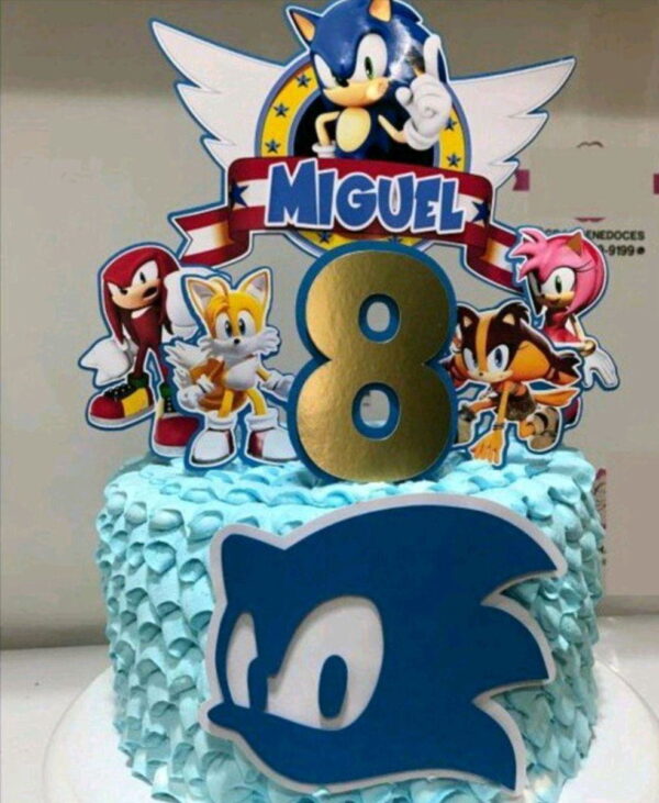 Topo de Bolo Sonic 3 + 4 ARQUIVOS A SUA ESCOLHA