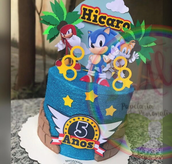 Arquivo de corte Topo de Bolo - Sonic - Image 2