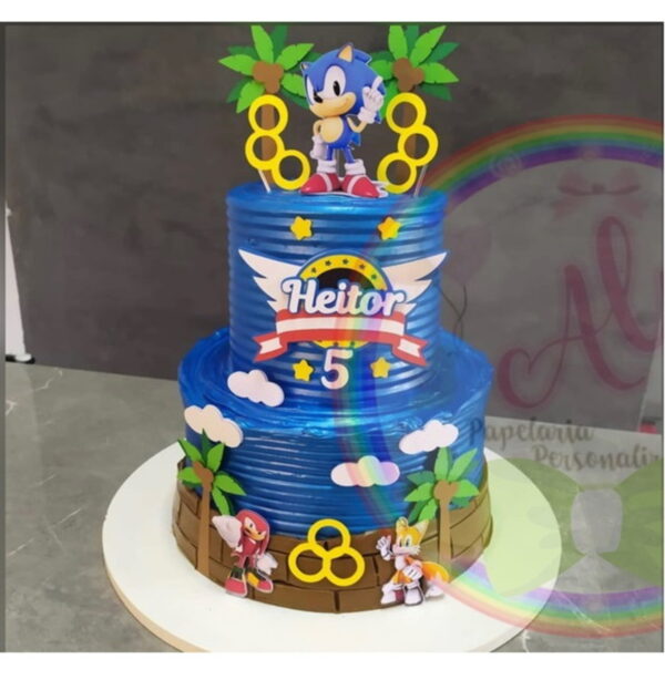 Topo de Bolo Sonic - Arquivo de corte