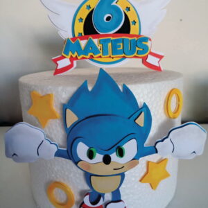 Topo de Bolo Sonic Arquivo de Corte