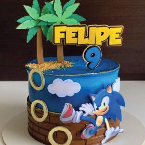 Topo de Bolo Sonic Arquivo de Corte