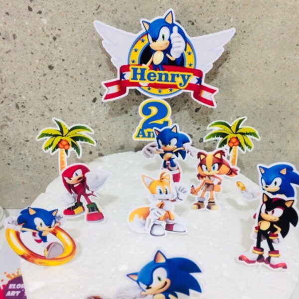 Topo de Bolo Sonic (arquivo de Corte) 4 Por 10,00 - Image 2
