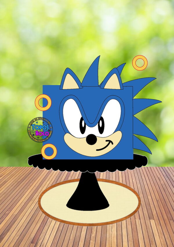 Topo de Bolo Sonic - Arquivo Digital