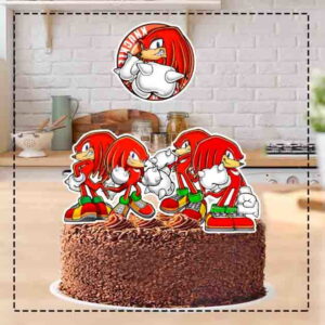Topo de Bolo Sonic Knuckles Ref 1600- Arquivo Digital