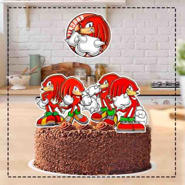 Topo de Bolo Sonic Knuckles Ref 1600- Arquivo Digital