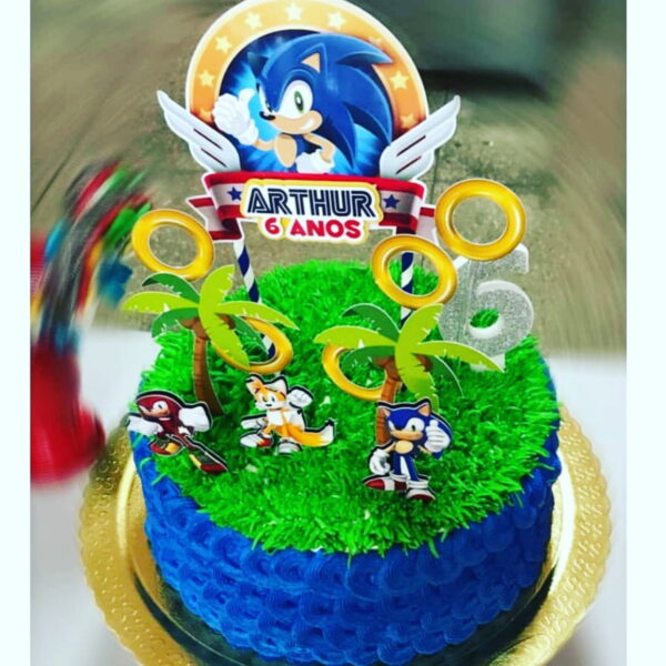 Topo de bolo - Sonic