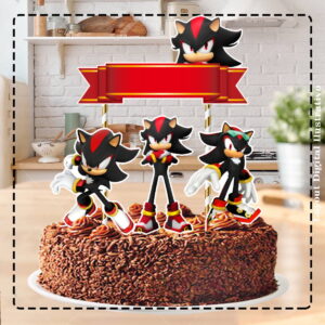 TOPO DE BOLO SONIC SHADOW - ARQUIVO DIGITAL