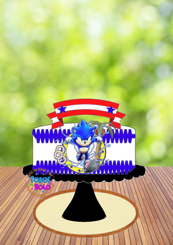 Topo de Bolo Sonic Shaker- Arquivo Digital