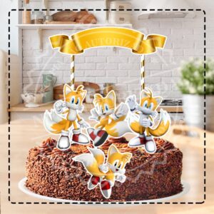 TOPO DE BOLO SONIC TAILS - ARQUIVO DIGITAL