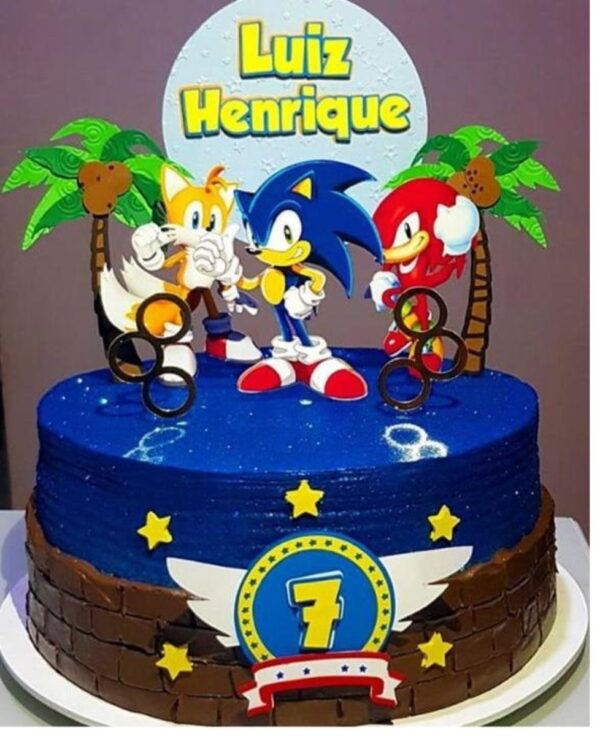 Arquivo de corte topo de bolo - Sonic