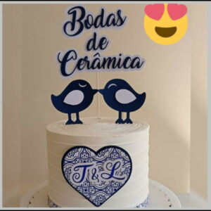 Arquivo Topo de Bolo Studio - Bodas de Cerâmica (r273)