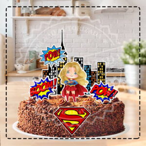TOPO DE BOLO SUPER GIRL - ARQUIVO DIGITAL