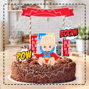 TOPO DE BOLO SUPER HOMEM BABY 02- ARQUIVO DIGITAL