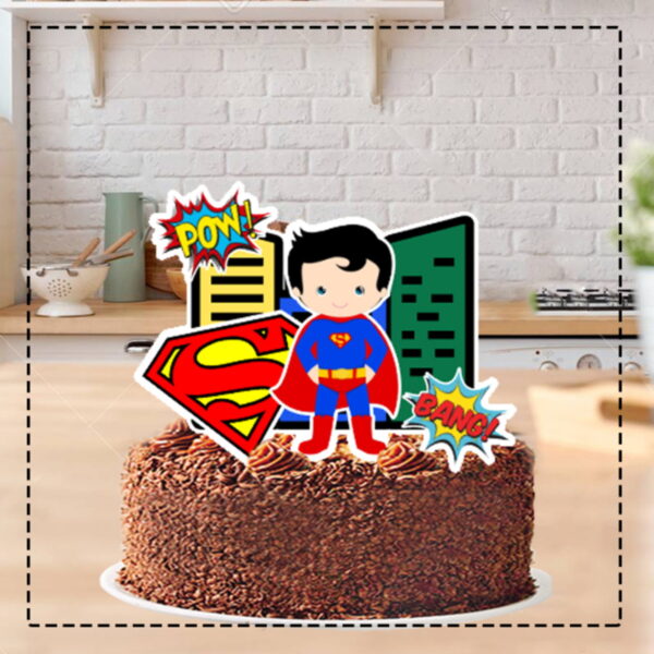 Topo de Bolo Super Homem Cute Menino 4779 - Arquivo Digital