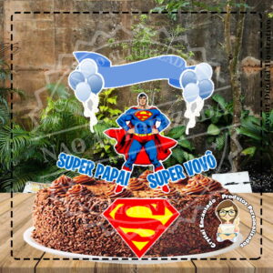 Topo de Bolo Super Homem- Ref 3031 Arquivo Digital