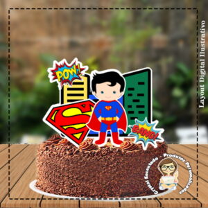 Topo de Bolo Super Homem - Ref 4779 Arquivo Digital