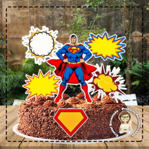Topo de Bolo Super Homem- Ref 5002 Arquivo Digital