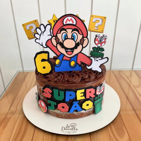 Topo de Bolo Super Mario - Arquivo de Corte