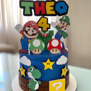 Topo de Bolo Super Mario - Arquivo de Corte Silhouette
