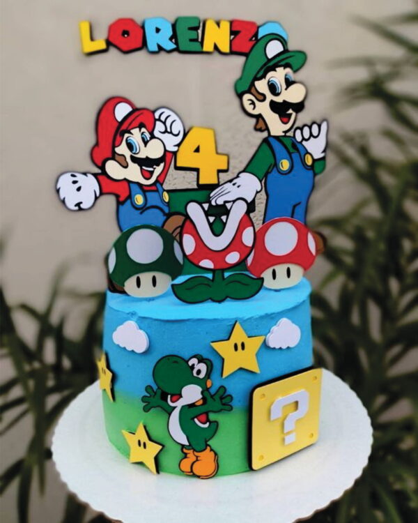 Topo de Bolo Super Mario Arquivo de Corte
