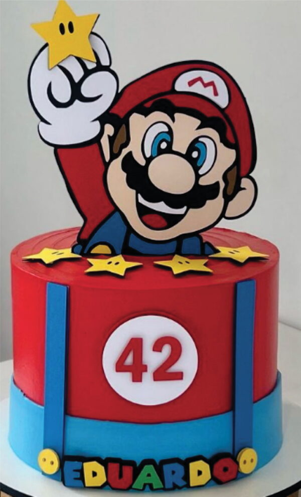 Topo de Bolo Super Mario Arquivo de Corte