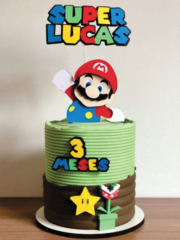 Topo de Bolo Super Mario Arquivo de Corte