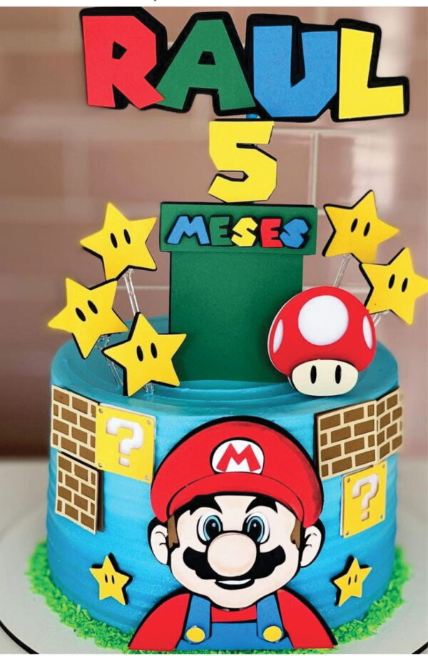 Topo de Bolo Super Mario Arquivo de Corte