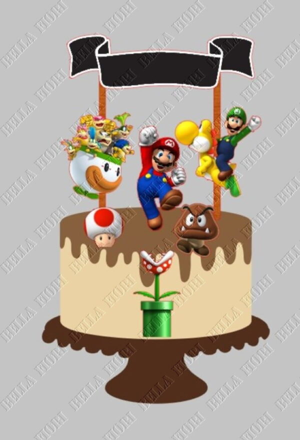 TOPO DE BOLO SUPER MARIO - ARQUIVO DE CORTE
