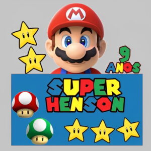 Topo de Bolo Super Mario - Arquivo Digital