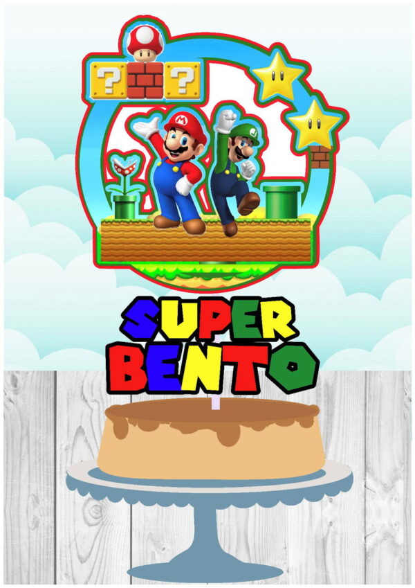 Topo de Bolo Super Mario Arquivo Silhouette