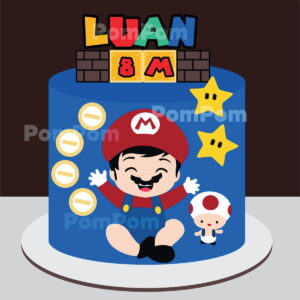 Topo de Bolo Super Mario Baby