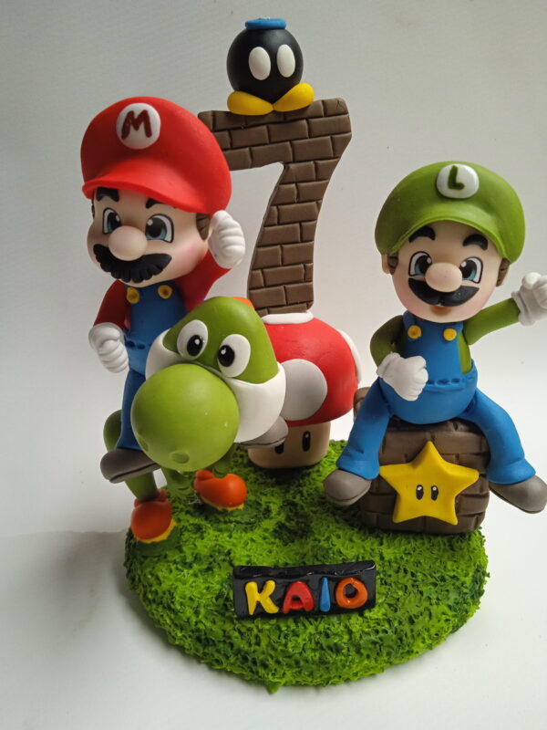 Topo de Bolo Super Mario Biscuit - Image 2