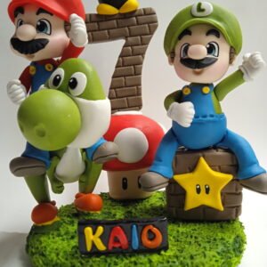 Topo de Bolo Super Mario Biscuit